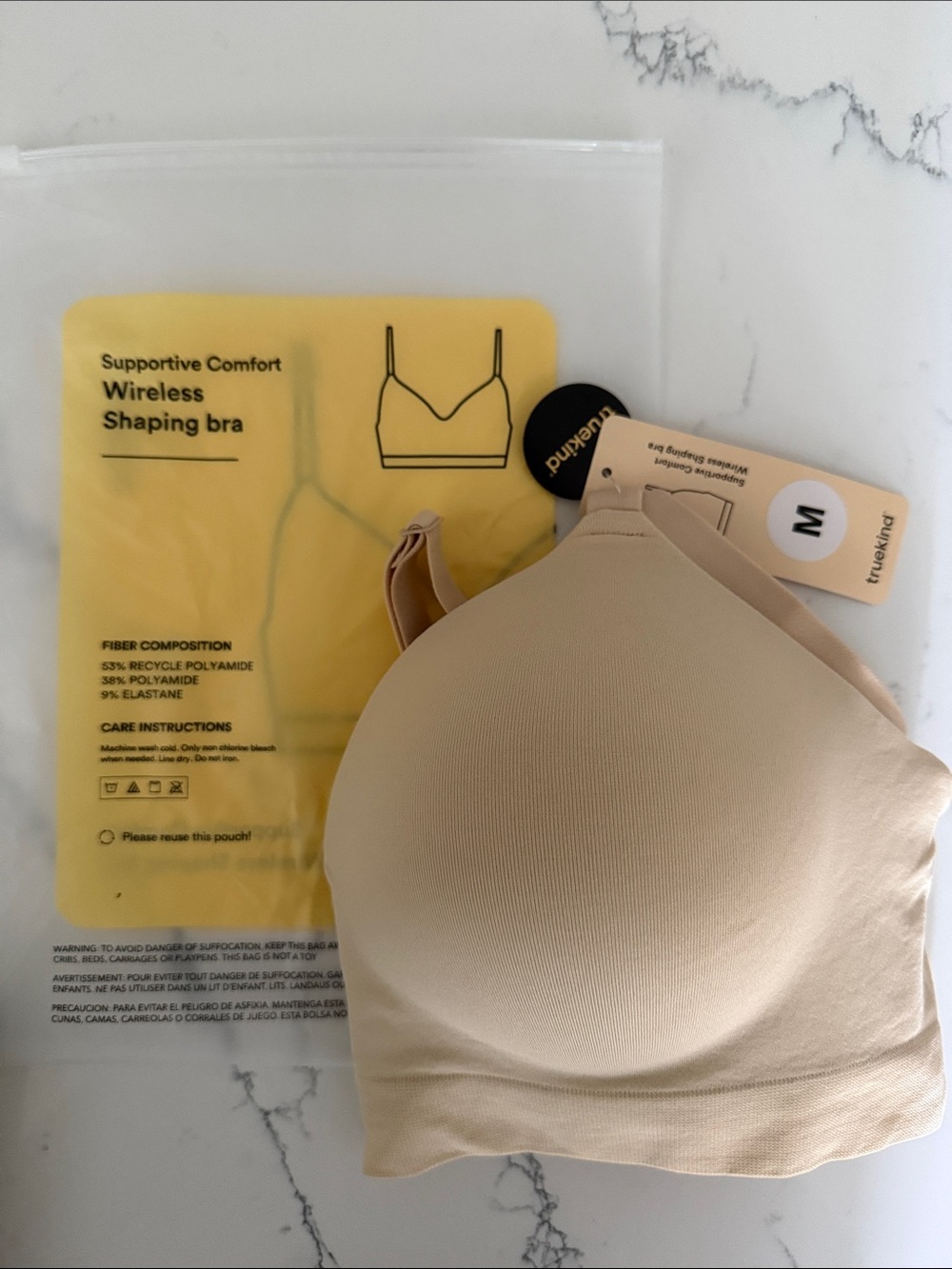 Shapermint Wireless Shaping Bra in Beige